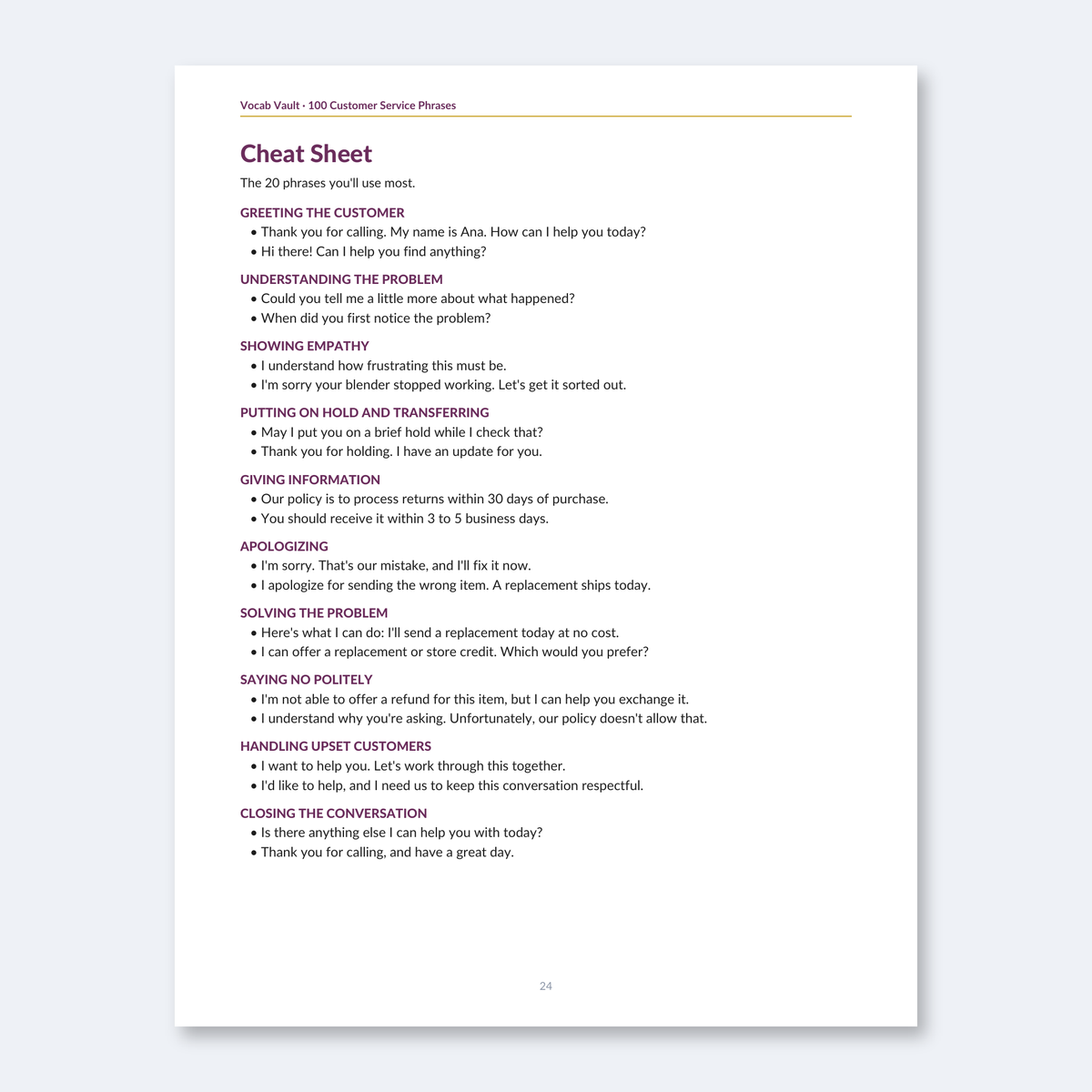 100 Customer Service Phrases — Weak to Better English for Calls, Chats & Stores
