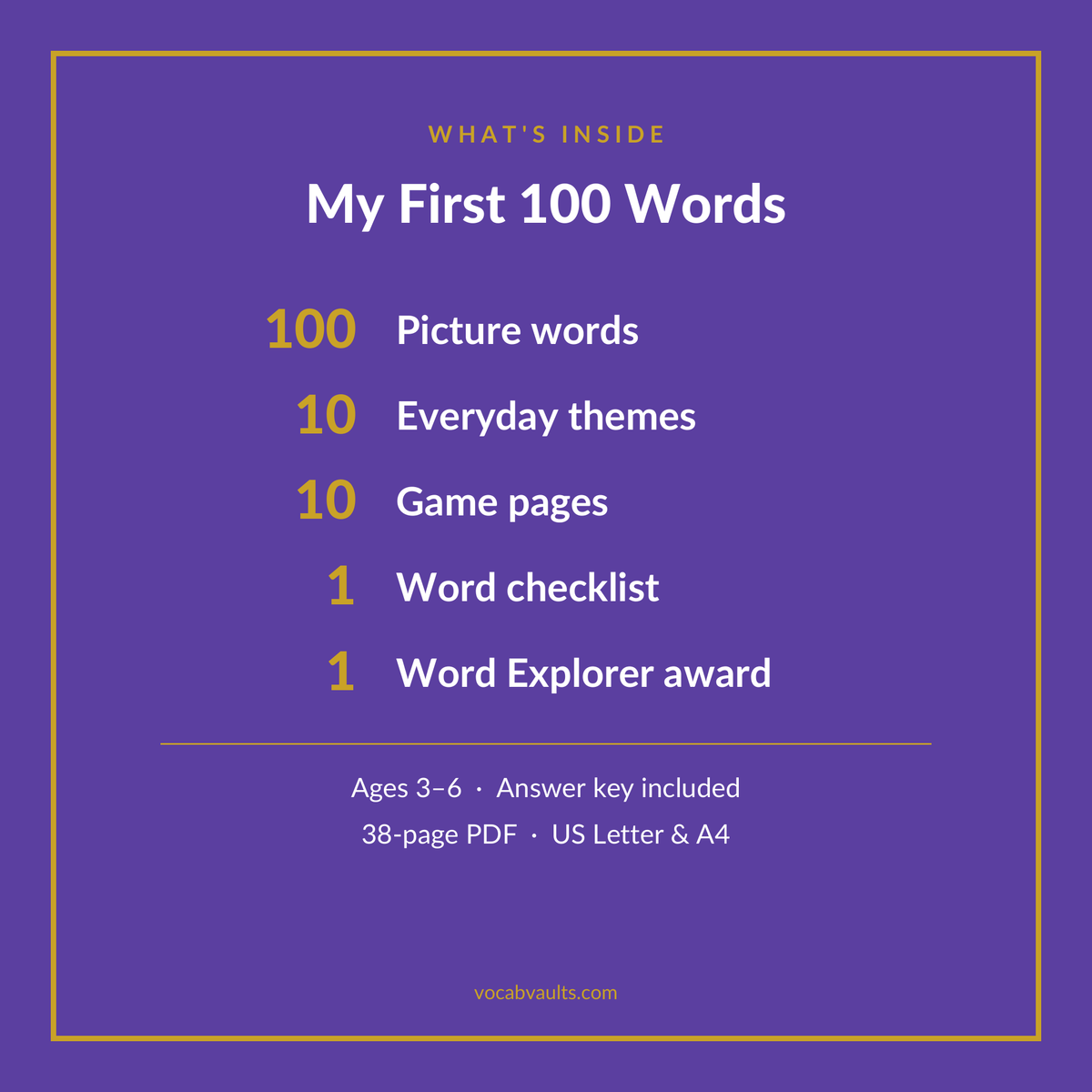 My First 100 English Words — Picture Word Book with Activities
