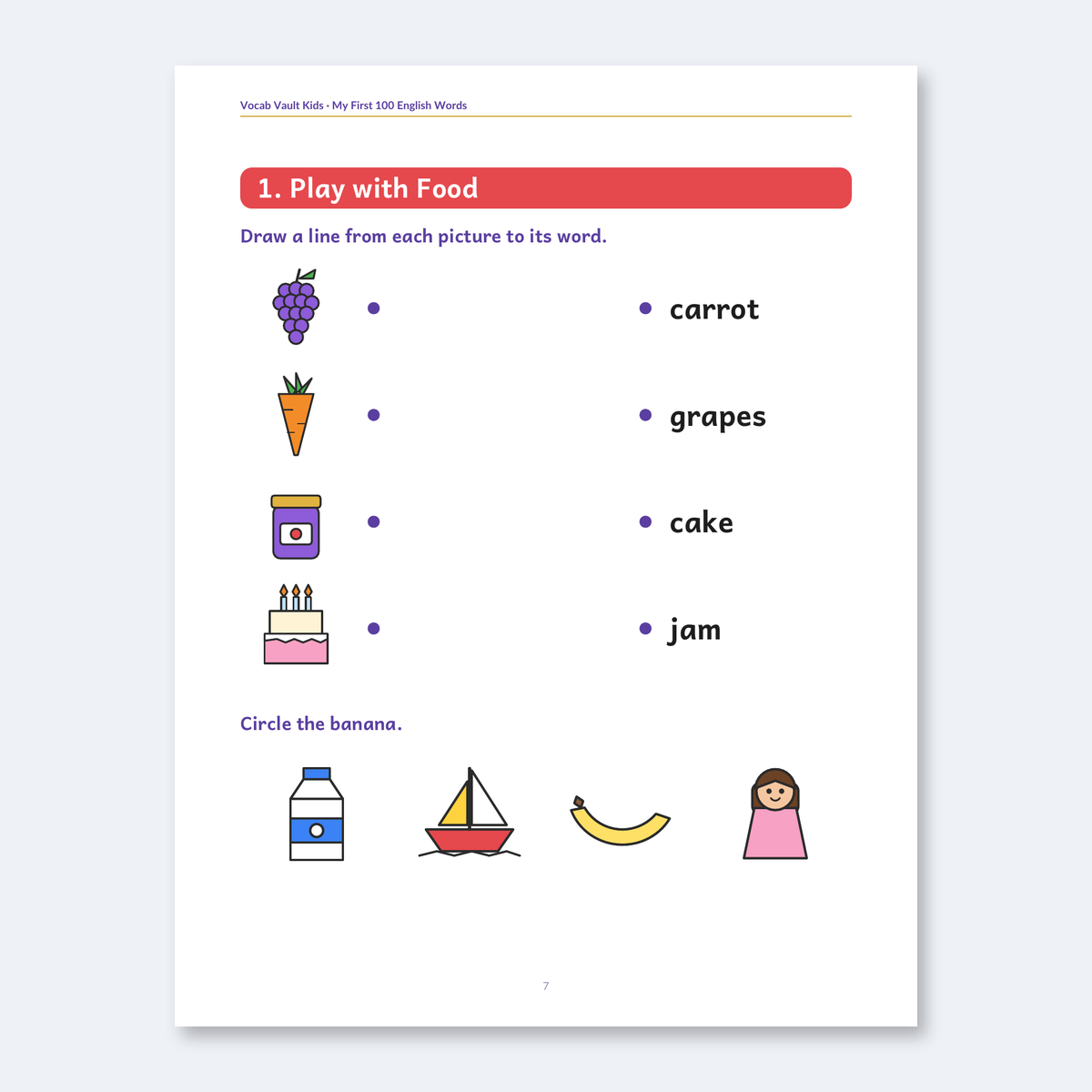 My First 100 English Words — Picture Word Book with Activities