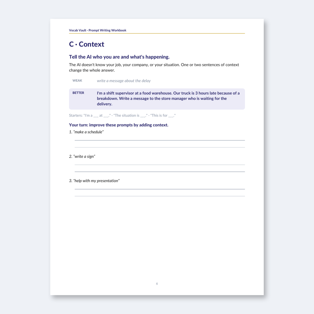 Prompt Writing Workbook — The CLEAR Method for Better, Truer AI Answers