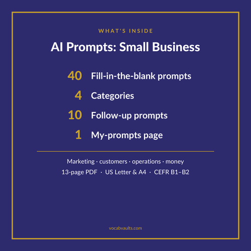 AI Prompts for Small Business Owners — 40 Prompts for Marketing, Customers & Planning