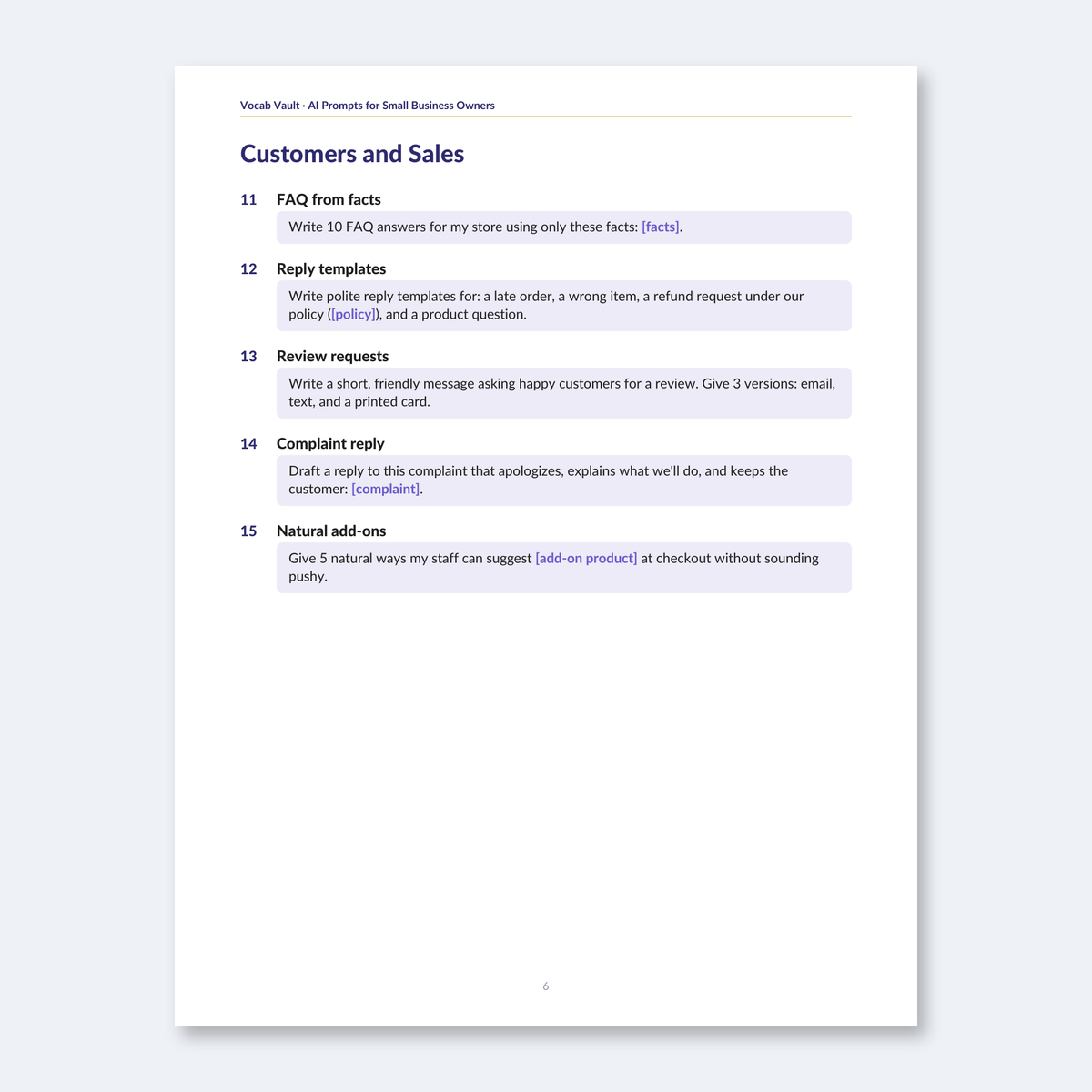 AI Prompts for Small Business Owners — 40 Prompts for Marketing, Customers & Planning